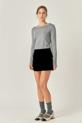 ENGLISH FACTORY - English Factory - Velvet Low Rise Skort - SKORTS available at Objectrare