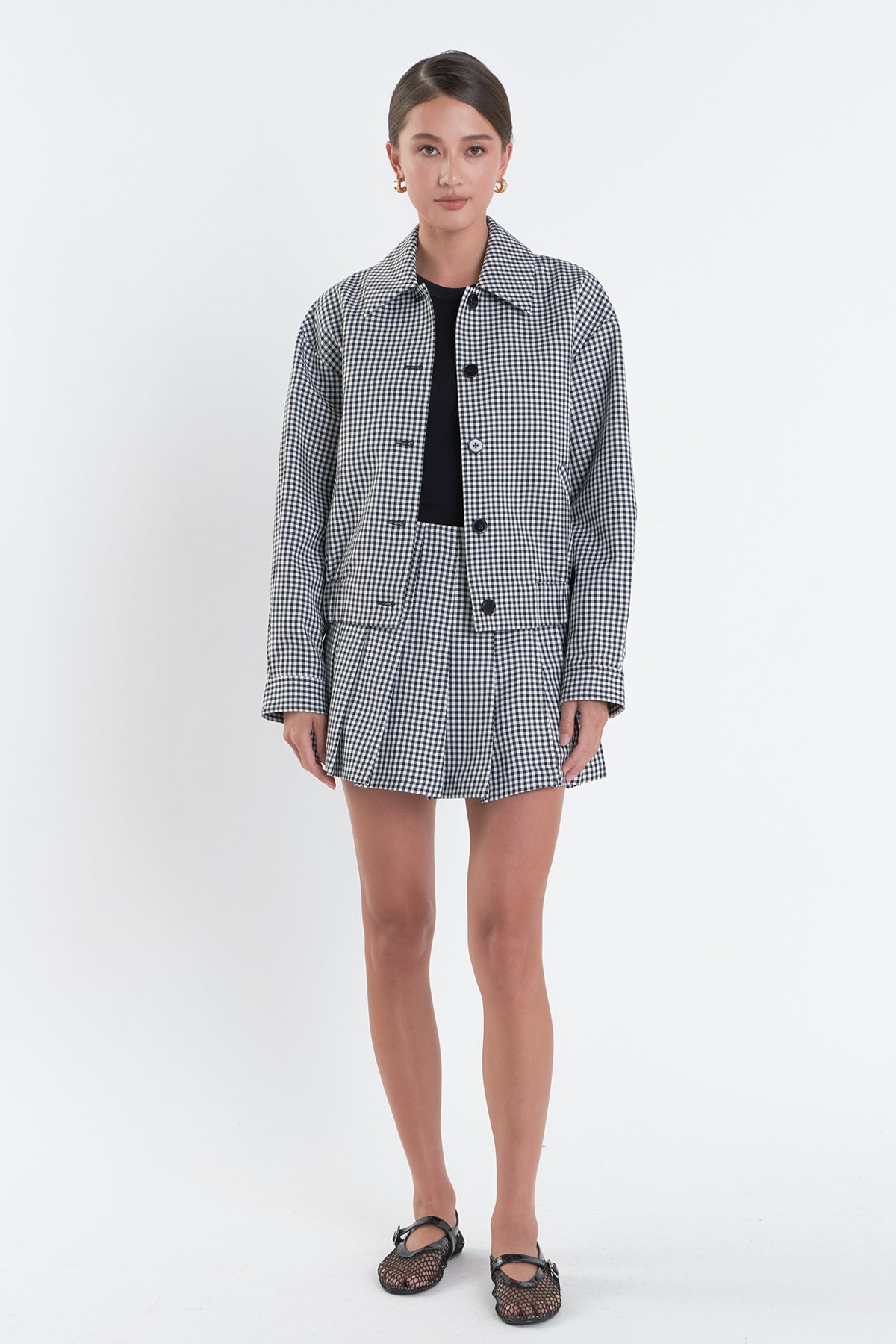 ENGLISH FACTORY - Gingham Check Jacket - JACKETS available at Objectrare