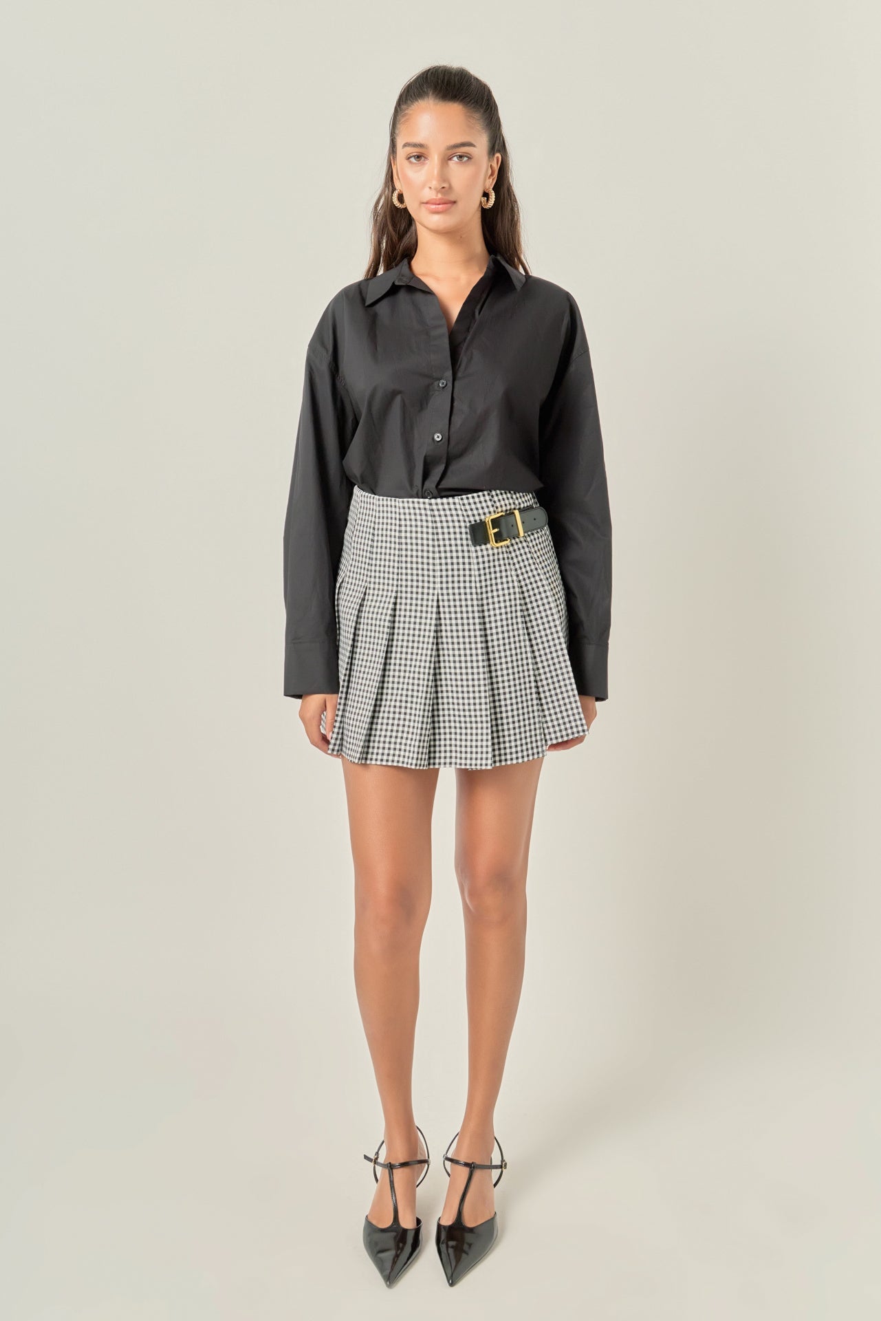 ENGLISH FACTORY - Gingham Check Skort - SKORTS available at Objectrare