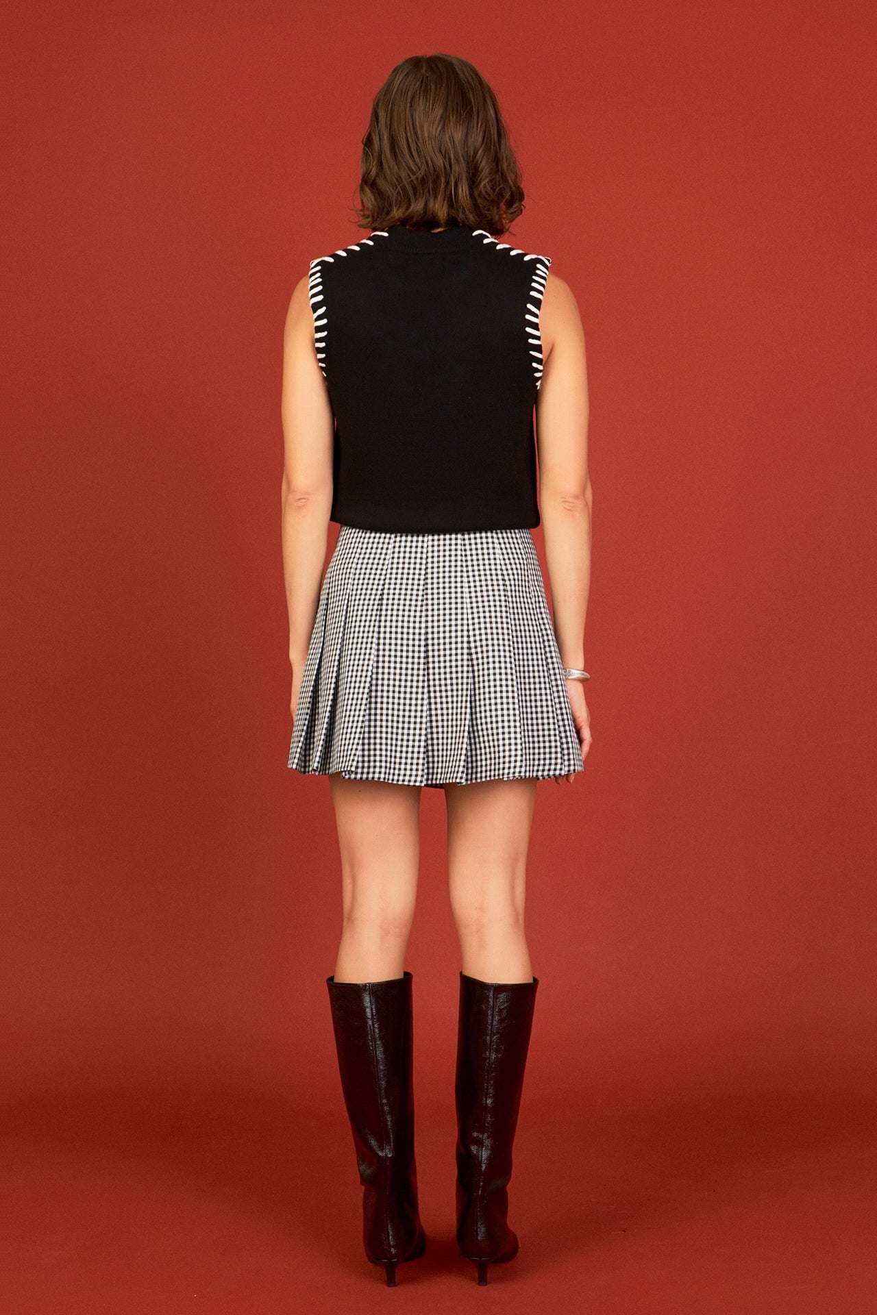 ENGLISH FACTORY - English Factory - Gingham Check Skort - SKORTS available at Objectrare