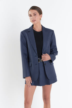 ENGLISH FACTORY - Oversized Stripe Blazer - BLAZERS available at Objectrare