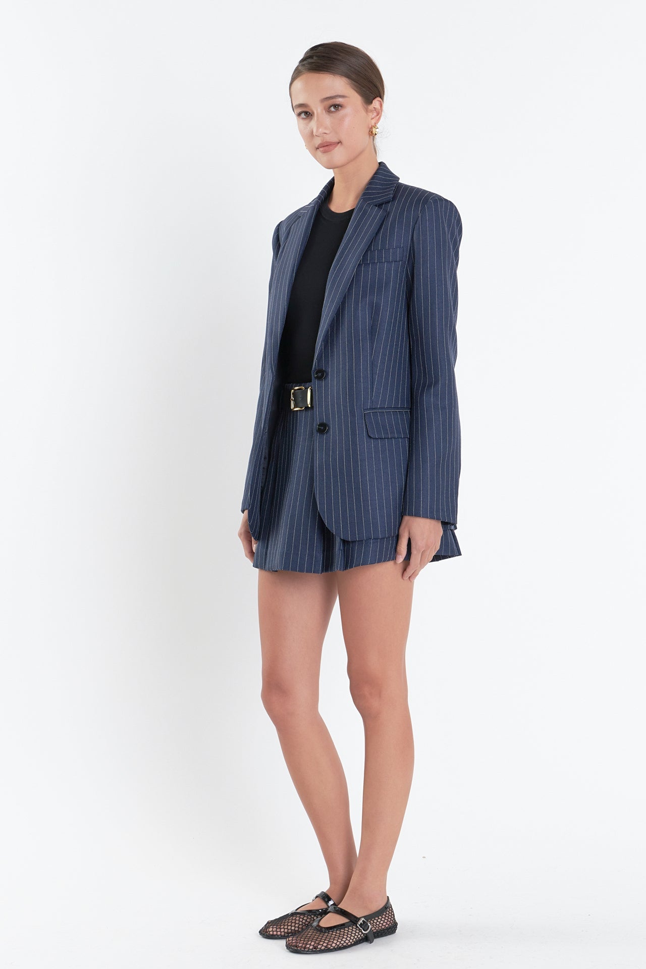 ENGLISH FACTORY - Oversized Stripe Blazer - BLAZERS available at Objectrare