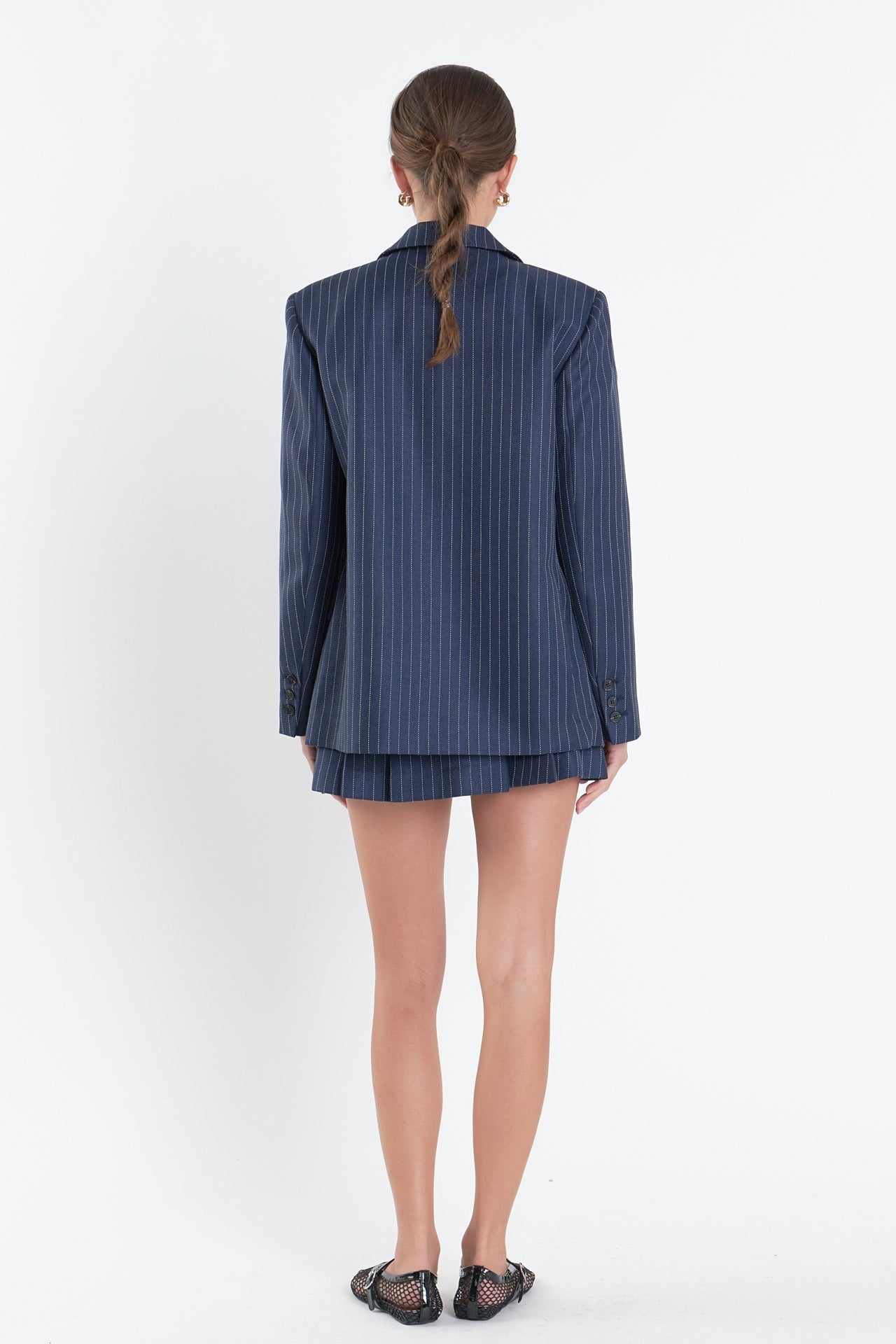 ENGLISH FACTORY - Oversized Stripe Blazer - BLAZERS available at Objectrare