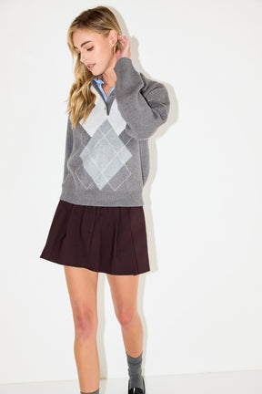 Argyle Knit Sweater- Sold Out