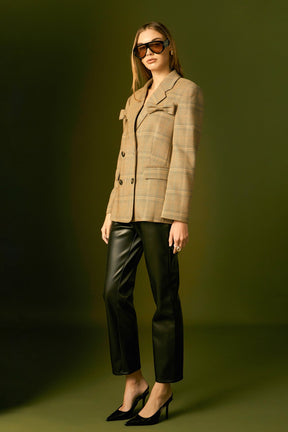 ENGLISH FACTORY - English Factory - Glen Check Bow Jacket - JACKETS available at Objectrare