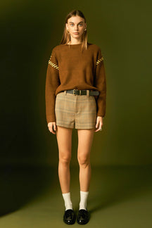 ENGLISH FACTORY - Glen Check Shorts - SHORTS available at Objectrare
