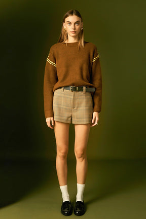 ENGLISH FACTORY - Glen Check Shorts - SHORTS available at Objectrare