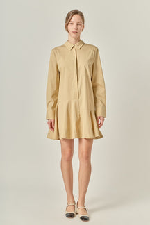 ENGLISH FACTORY - Collar Flare Skirt Dress - DRESSES available at Objectrare