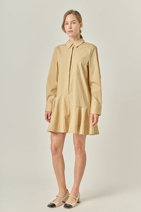 ENGLISH FACTORY - Collar Flare Skirt Dress - DRESSES available at Objectrare