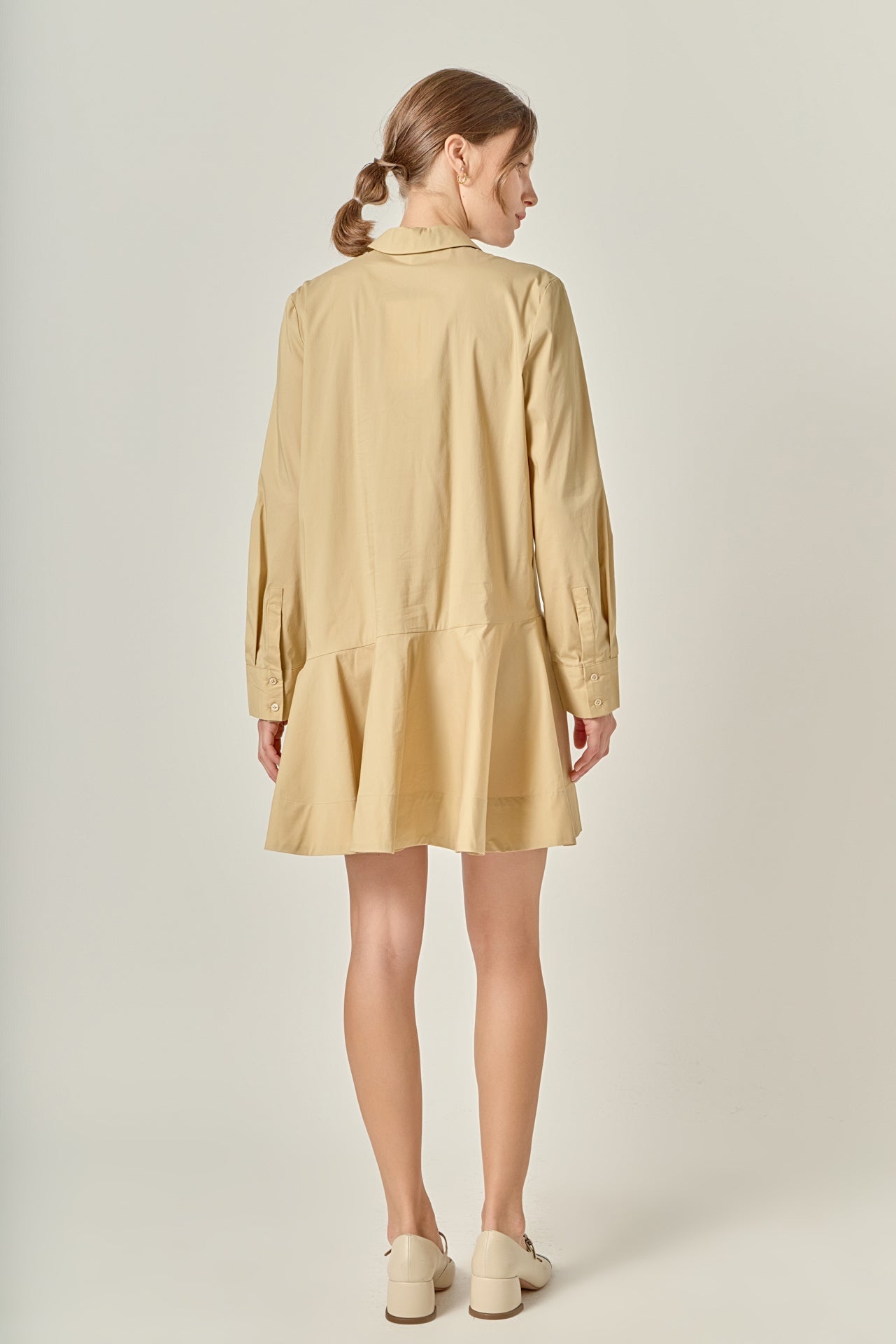 ENGLISH FACTORY - Collar Flare Skirt Dress - DRESSES available at Objectrare