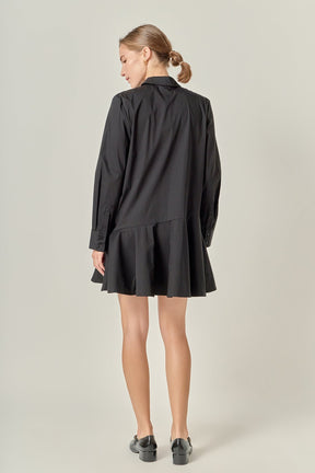 ENGLISH FACTORY - Collar Flare Skirt Dress - DRESSES available at Objectrare