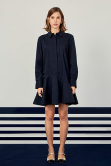 ENGLISH FACTORY - Collar Flare Skirt Dress - DRESSES available at Objectrare