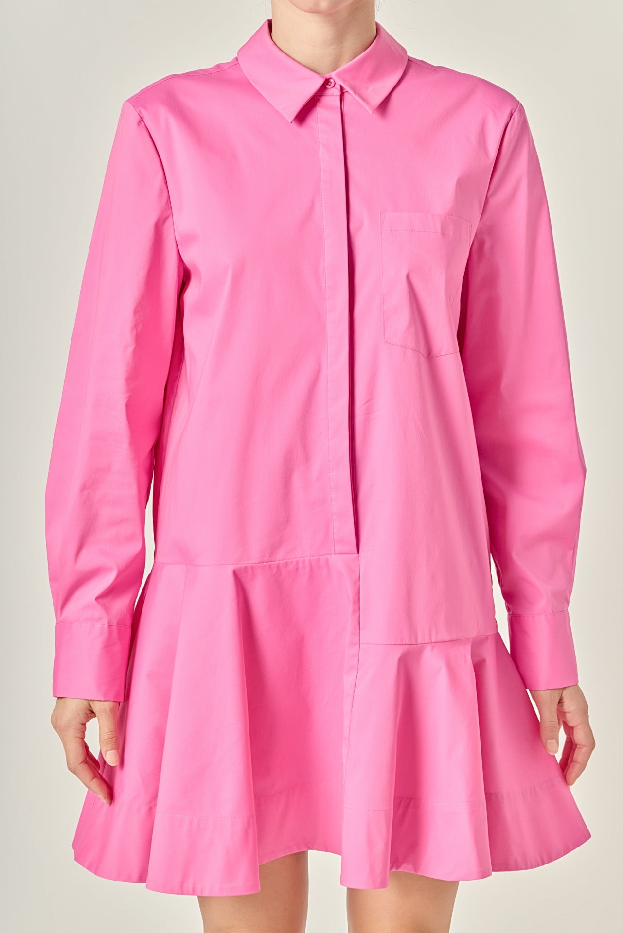 ENGLISH FACTORY - Collar Flare Skirt Dress - DRESSES available at Objectrare