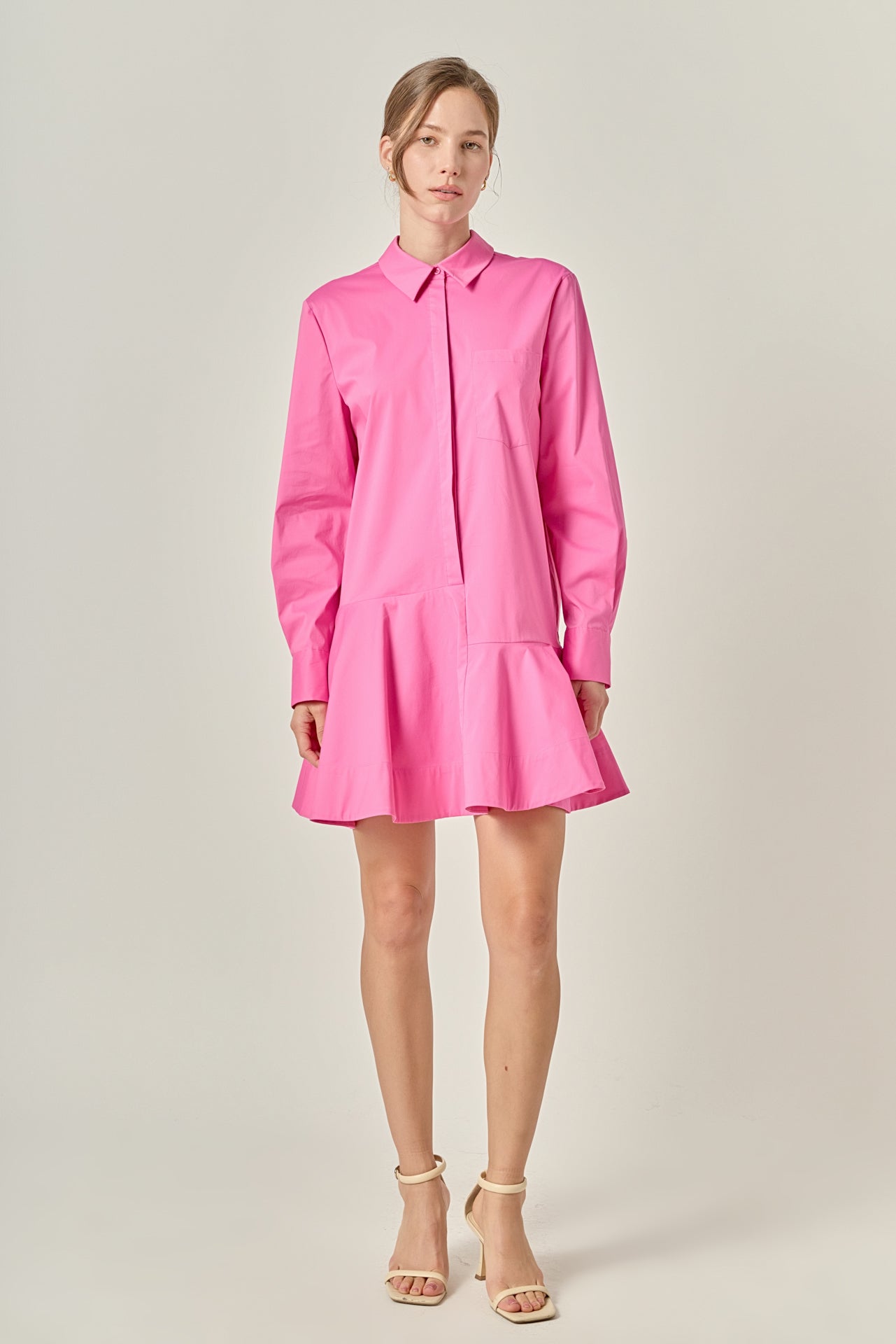 ENGLISH FACTORY - Collar Flare Skirt Dress - DRESSES available at Objectrare