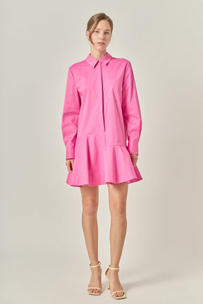 ENGLISH FACTORY - Collar Flare Skirt Dress - DRESSES available at Objectrare