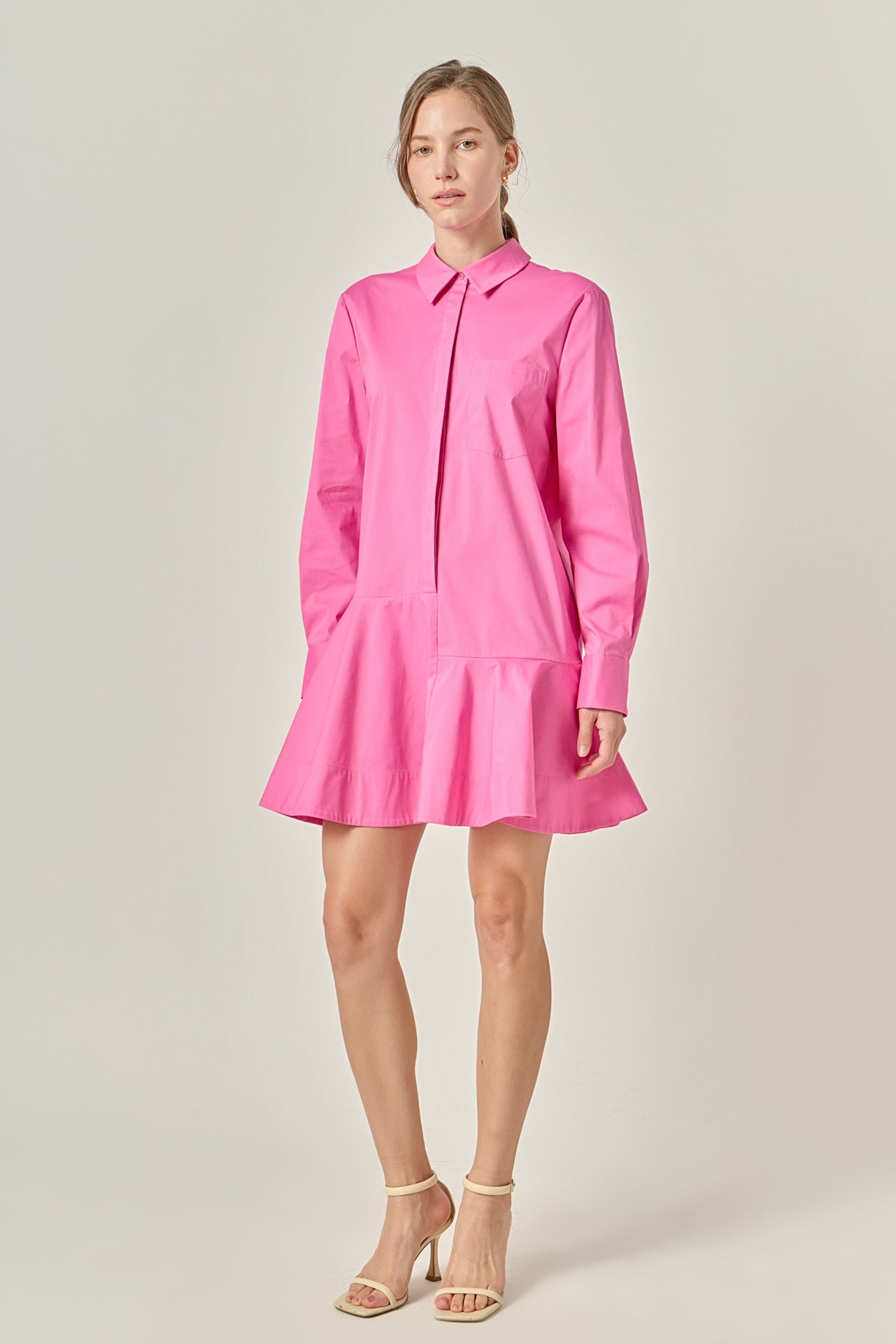 ENGLISH FACTORY - Collar Flare Skirt Dress - DRESSES available at Objectrare