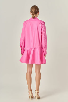 ENGLISH FACTORY - Collar Flare Skirt Dress - DRESSES available at Objectrare