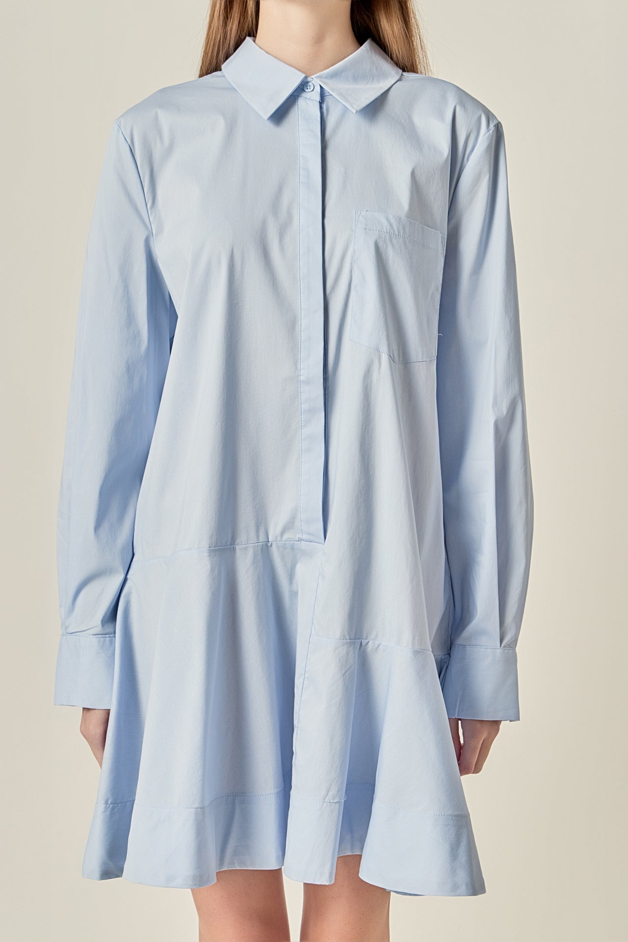 ENGLISH FACTORY - Collar Flare Skirt Dress - DRESSES available at Objectrare