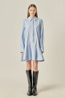 ENGLISH FACTORY - Collar Flare Skirt Dress - DRESSES available at Objectrare