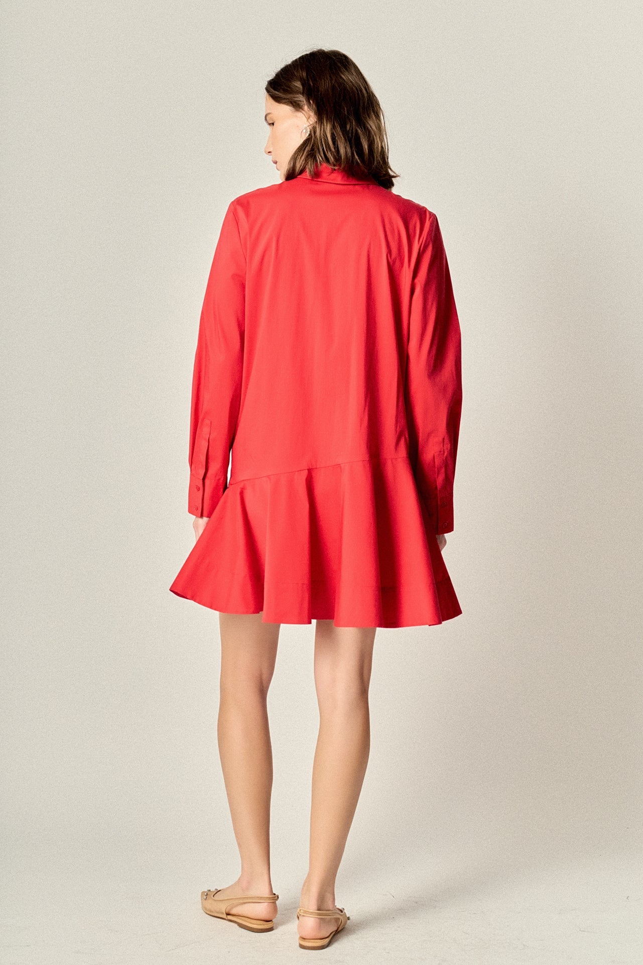 ENGLISH FACTORY - Collar Flare Skirt Dress - DRESSES available at Objectrare