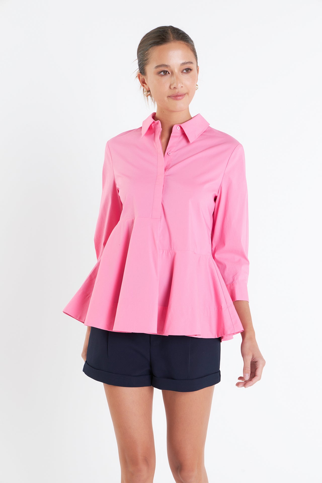 ENGLISH FACTORY - Peplum Waist Detailed Blouse - SHIRTS & BLOUSES available at Objectrare