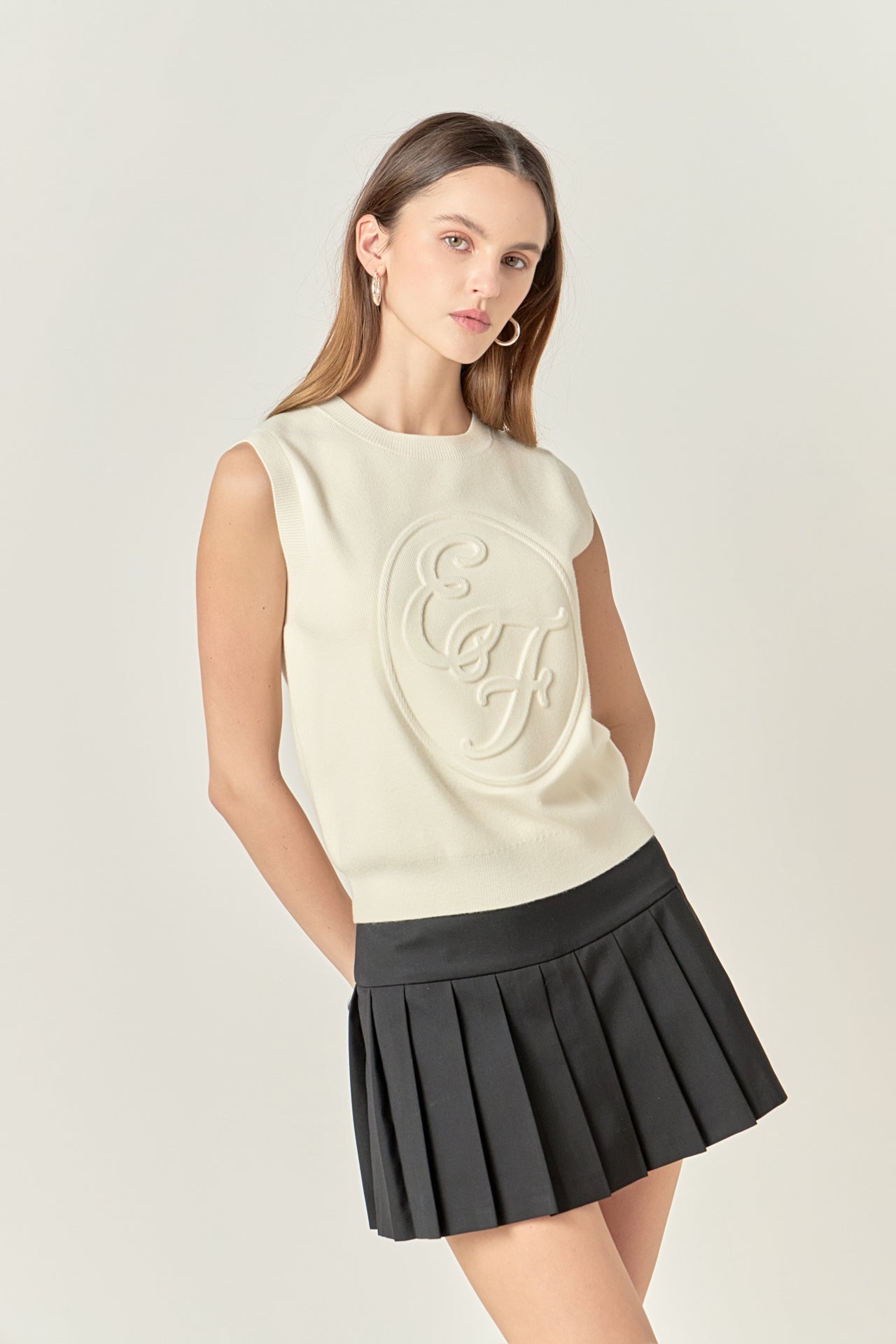Embo Logo Knit Vest