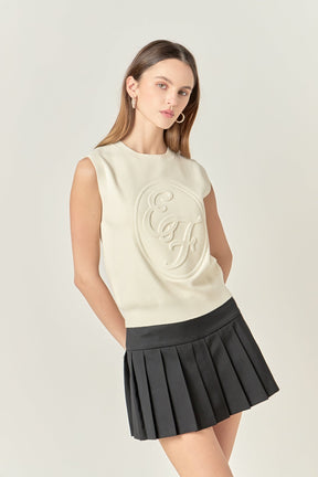 Embo Logo Knit Vest