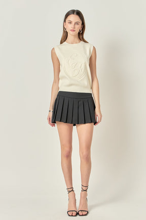 Embo Logo Knit Vest