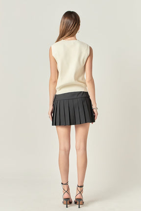 Embo Logo Knit Vest