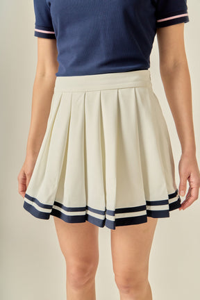 ENGLISH FACTORY - Color Block Pleated Skort - SKORTS available at Objectrare