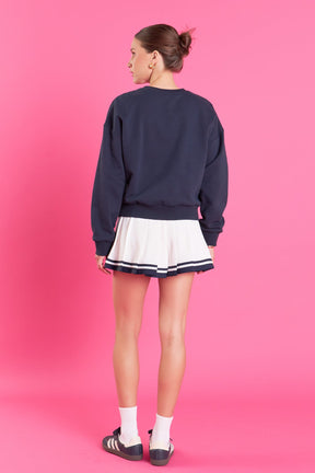 ENGLISH FACTORY - English Factory - Color Block Pleated Skort - SKORTS available at Objectrare