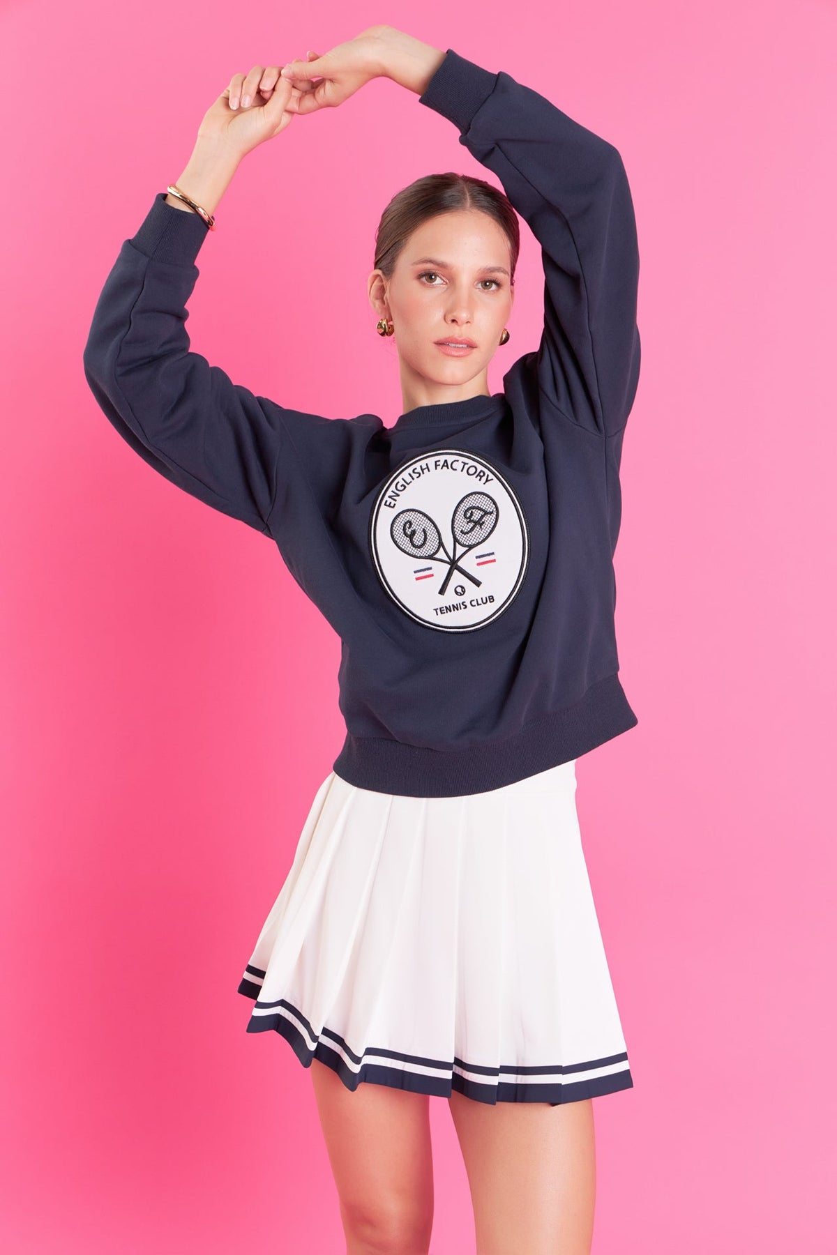 ENGLISH FACTORY - Color Block Pleated Skort - SKORTS available at Objectrare
