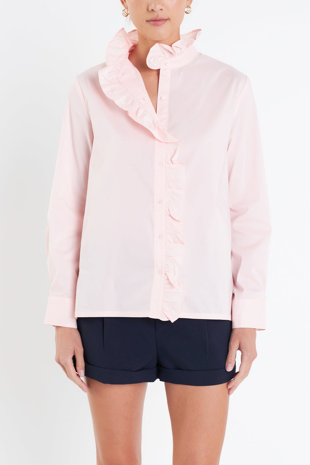 ENGLISH FACTORY - Ruffled Shirt - TOPS available at Objectrare