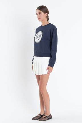 ENGLISH FACTORY - Velvet Patch Sweatshirt - TOPS available at Objectrare