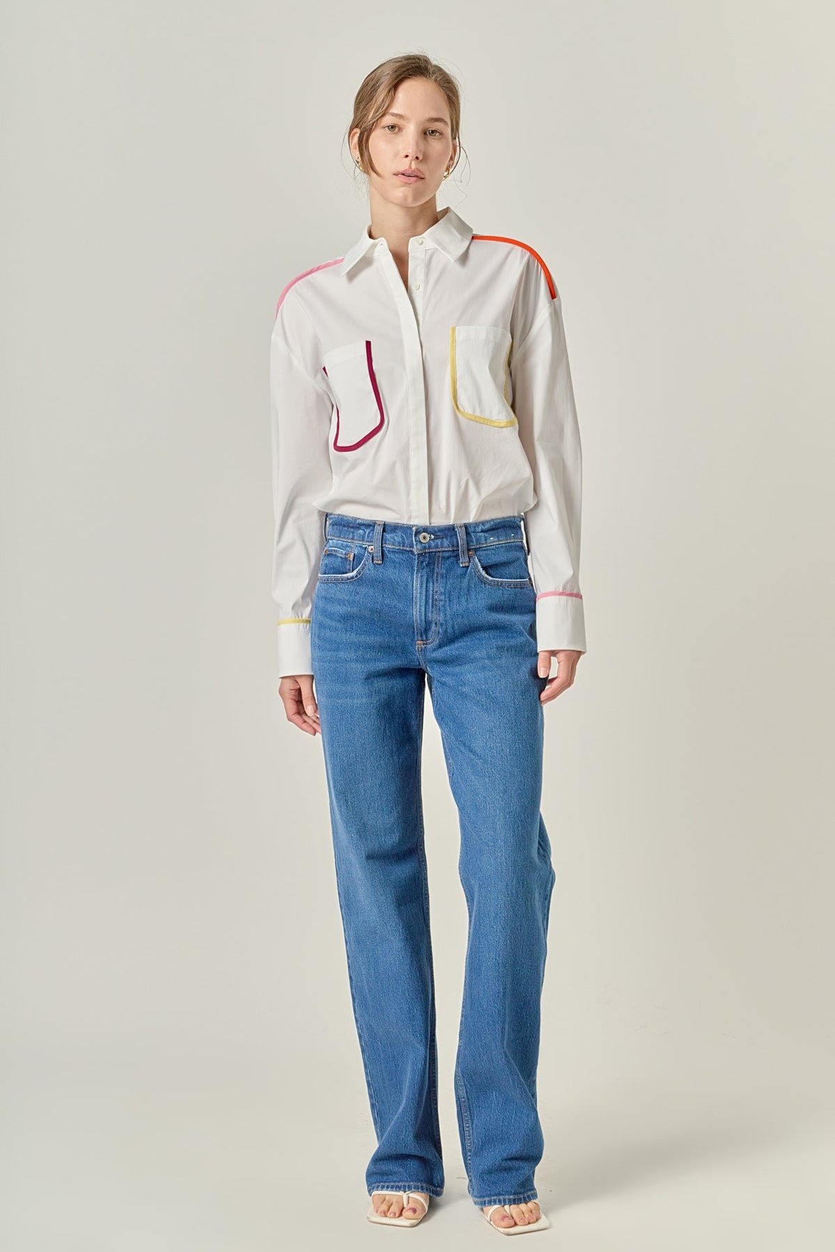 ENGLISH FACTORY - Flat Binding Detailed Shirt - SHIRTS & BLOUSES available at Objectrare