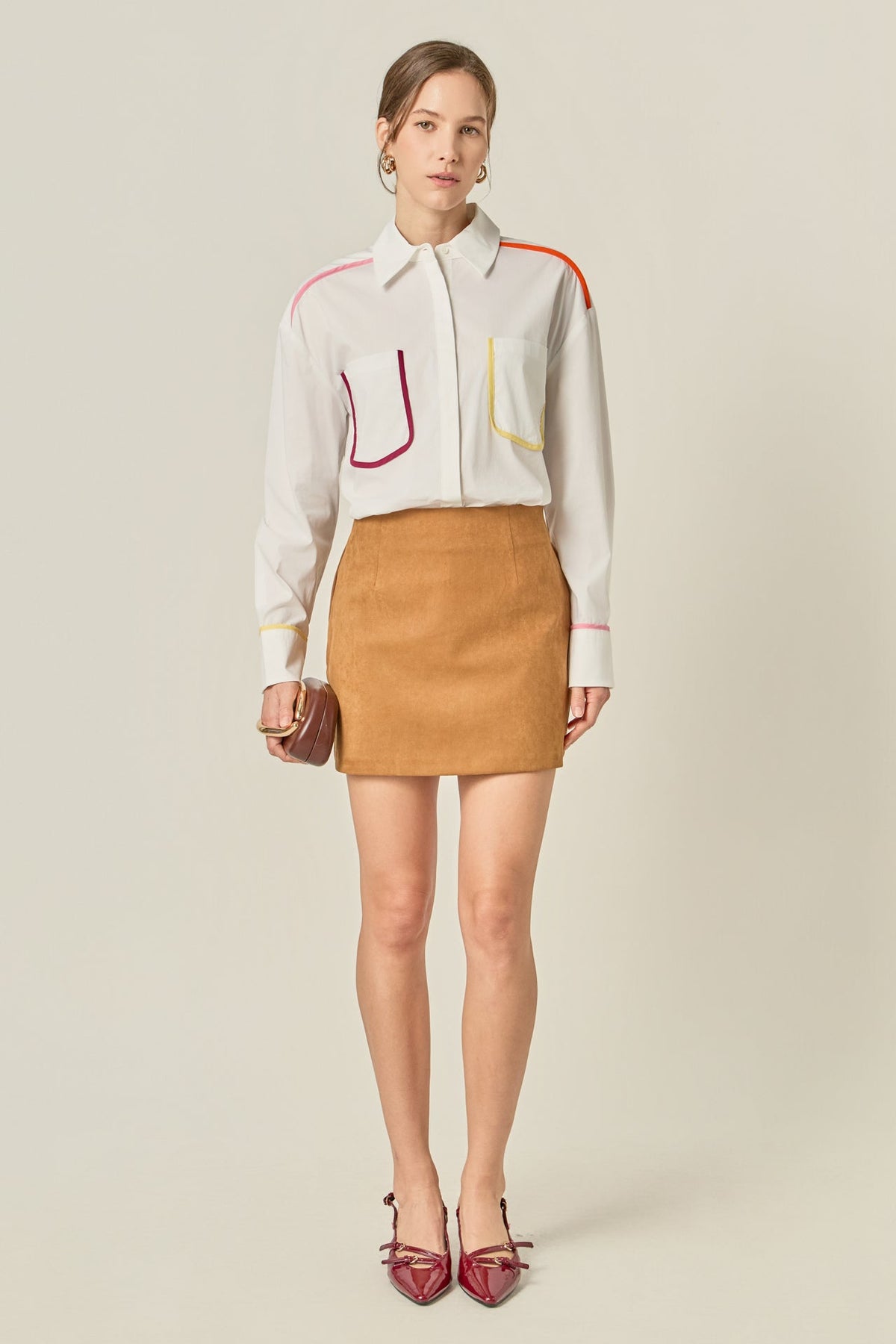 ENGLISH FACTORY - Flat Binding Detailed Shirt - BLOUSES available at Objectrare