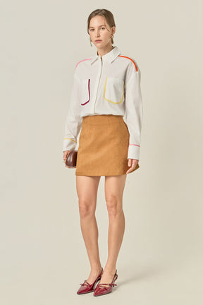 ENGLISH FACTORY - Flat Binding Detailed Shirt - BLOUSES available at Objectrare