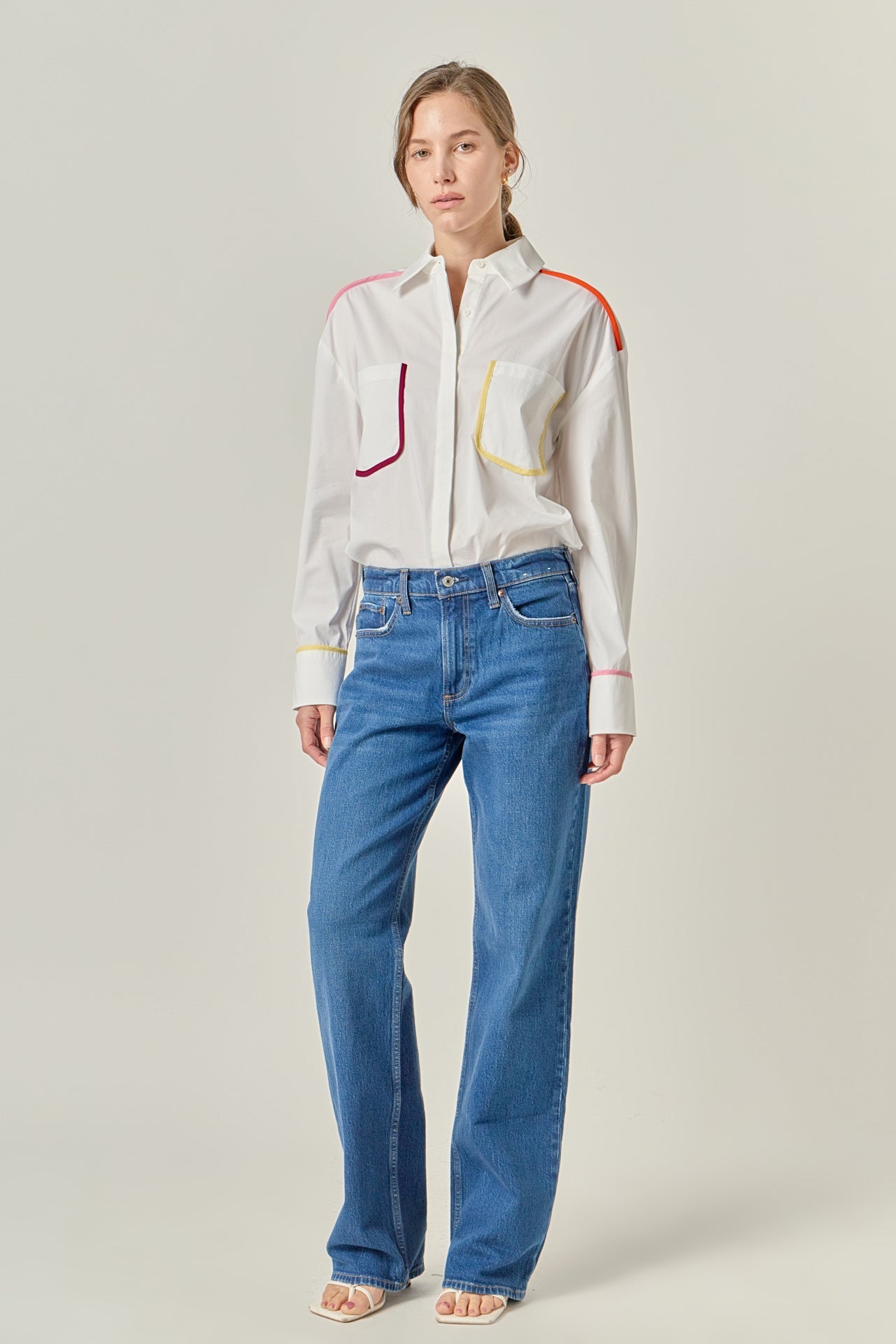ENGLISH FACTORY - Flat Binding Detailed Shirt - SHIRTS & BLOUSES available at Objectrare