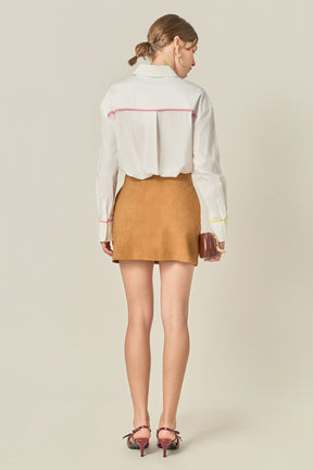 ENGLISH FACTORY - Flat Binding Detailed Shirt - BLOUSES available at Objectrare