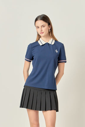 ENGLISH FACTORY - Color Block Polo Shirt - TOPS available at Objectrare