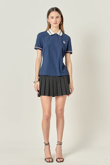 ENGLISH FACTORY - Color Block Polo Shirt - TOPS available at Objectrare