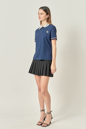 ENGLISH FACTORY - Color Block Polo Shirt - TOPS available at Objectrare