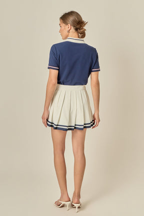 ENGLISH FACTORY - Color Block Polo Shirt - TOPS available at Objectrare
