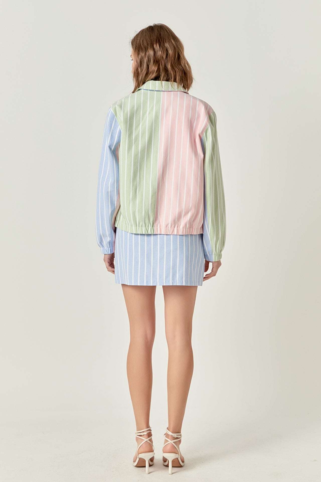 Stripe Color Block Jacket