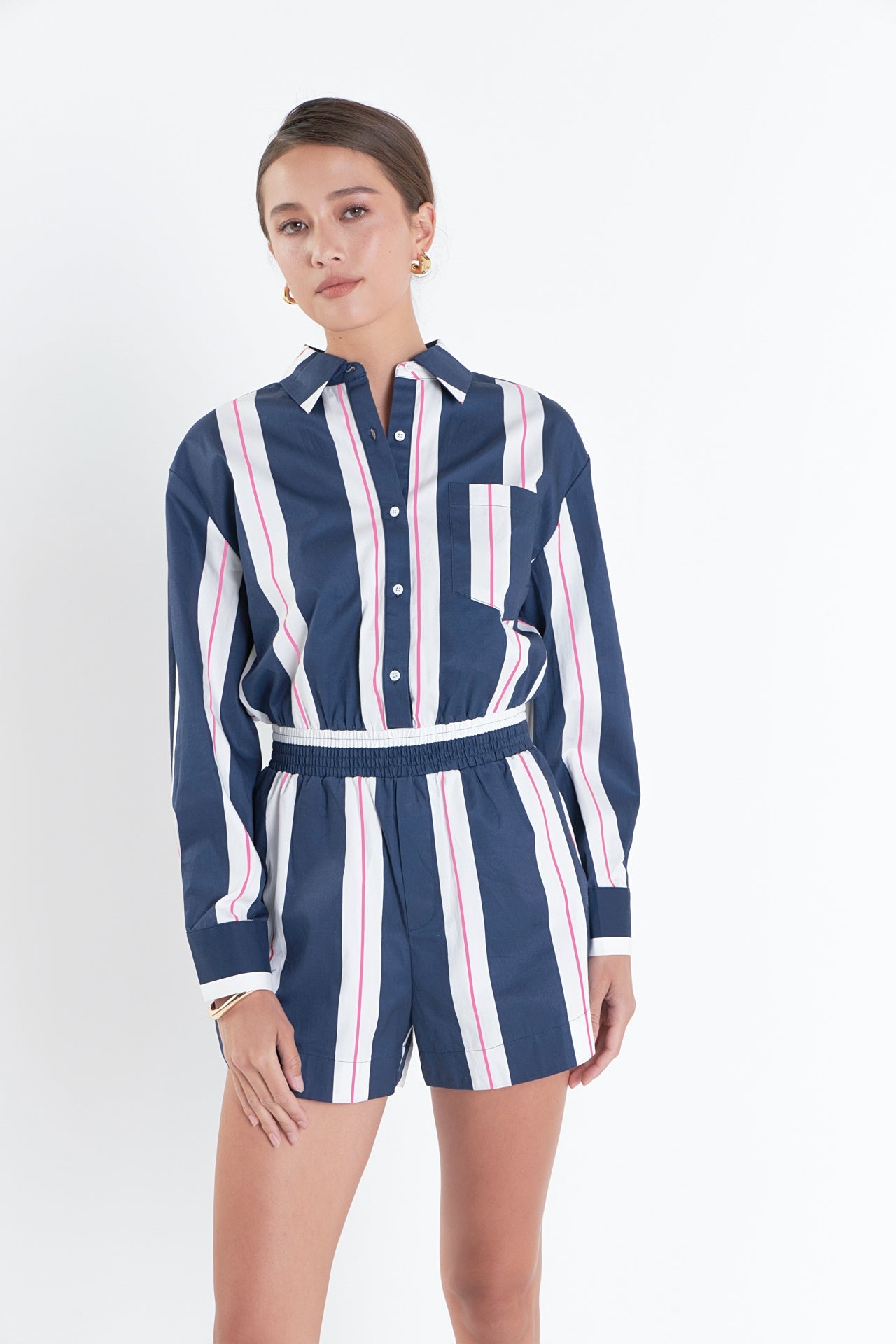 ENGLISH FACTORY - English Factory - Stripe Romper - ROMPERS available at Objectrare