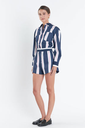 ENGLISH FACTORY - English Factory - Stripe Romper - ROMPERS available at Objectrare