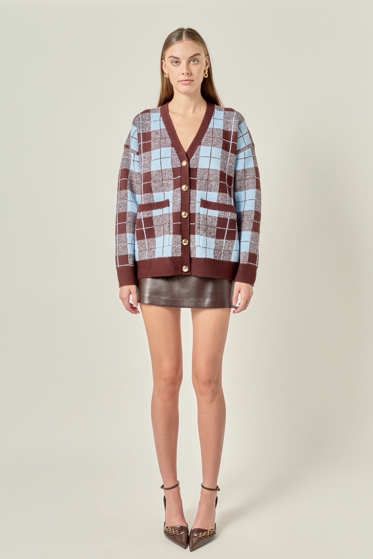 ENGLISH FACTORY - Check Cardigan - SWEATERS & KNITS available at Objectrare