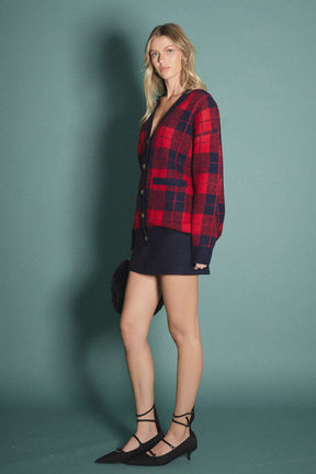 Check Cardigan