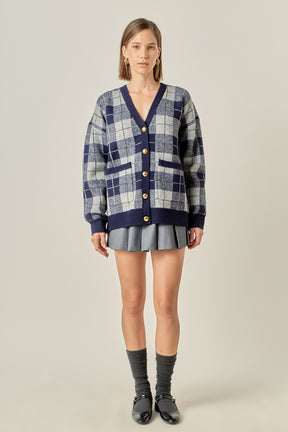 ENGLISH FACTORY - Check Cardigan - SWEATERS & KNITS available at Objectrare