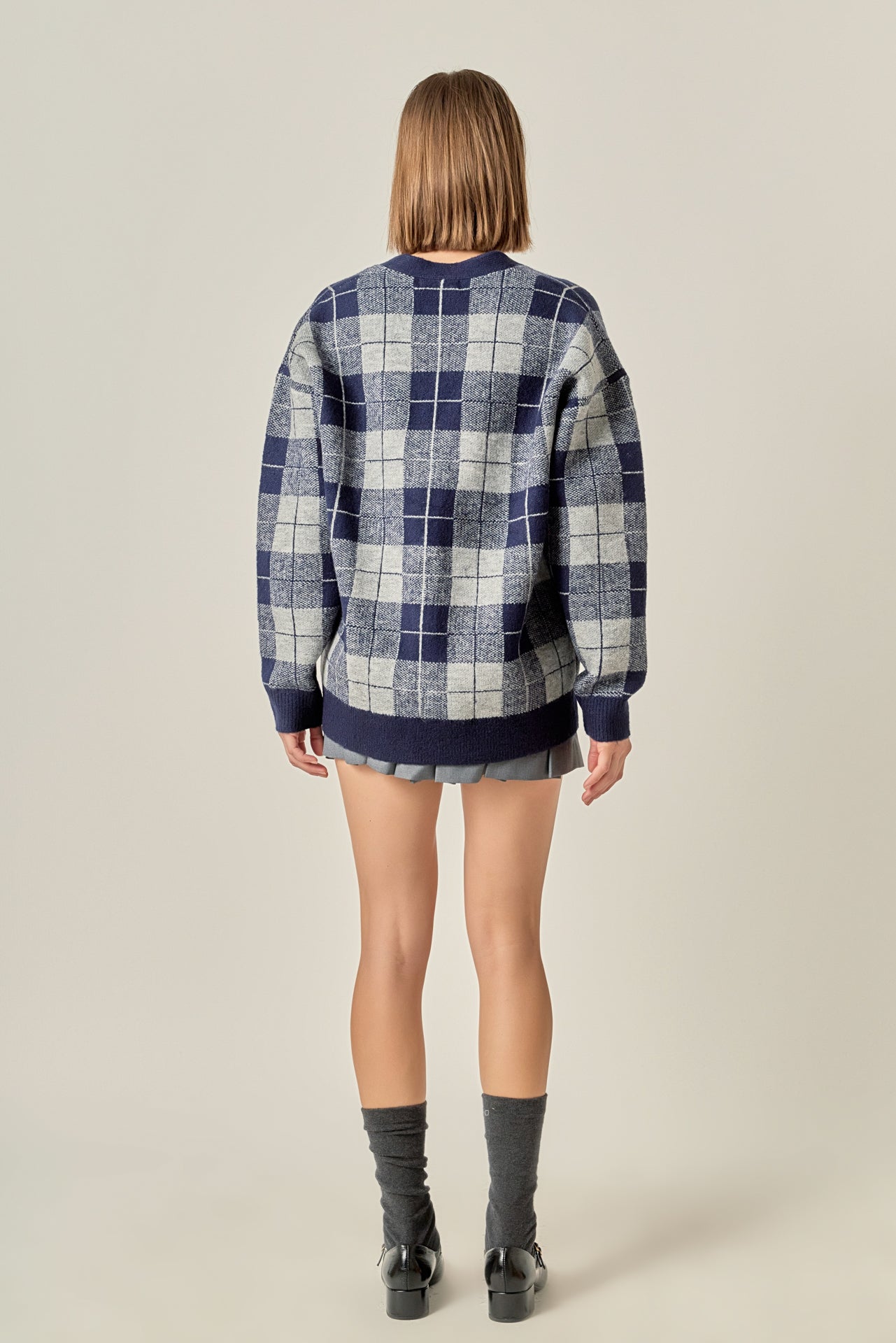 ENGLISH FACTORY - Check Cardigan - SWEATERS & KNITS available at Objectrare